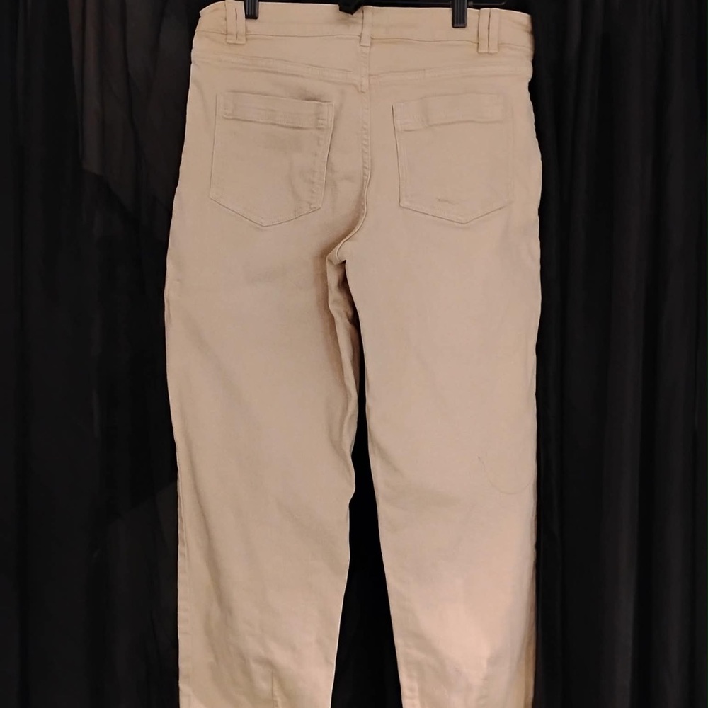 Sezane Straight Leg Jeans in Tan